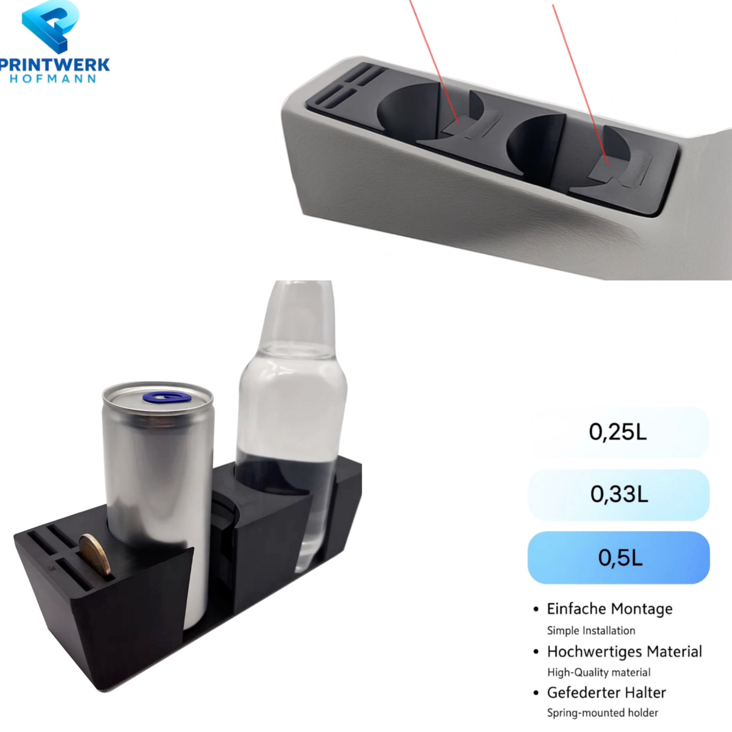 BMW E32 E34 Getränkehalter Dosenhalter gefedert
