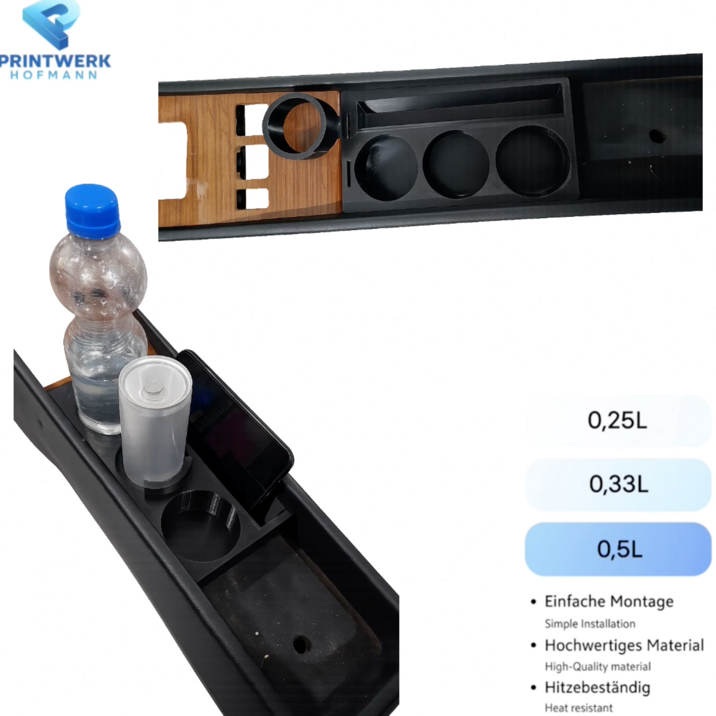 Getränkehalter & Handyhalter passend für Mercedes W124 W114 W115 E-Klasse