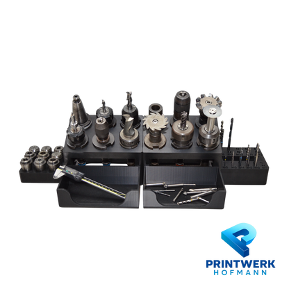 Werkzeughalter SK40 ISO40 CNC Halter ABS mit Einsätzen Bohrer Fräser Set