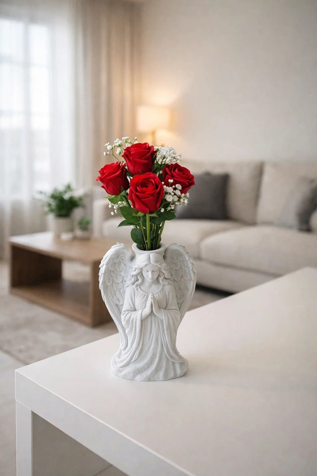 Skulpturale Engel-Vase – modernes Design, zeitlose Dekoration, wasserdicht